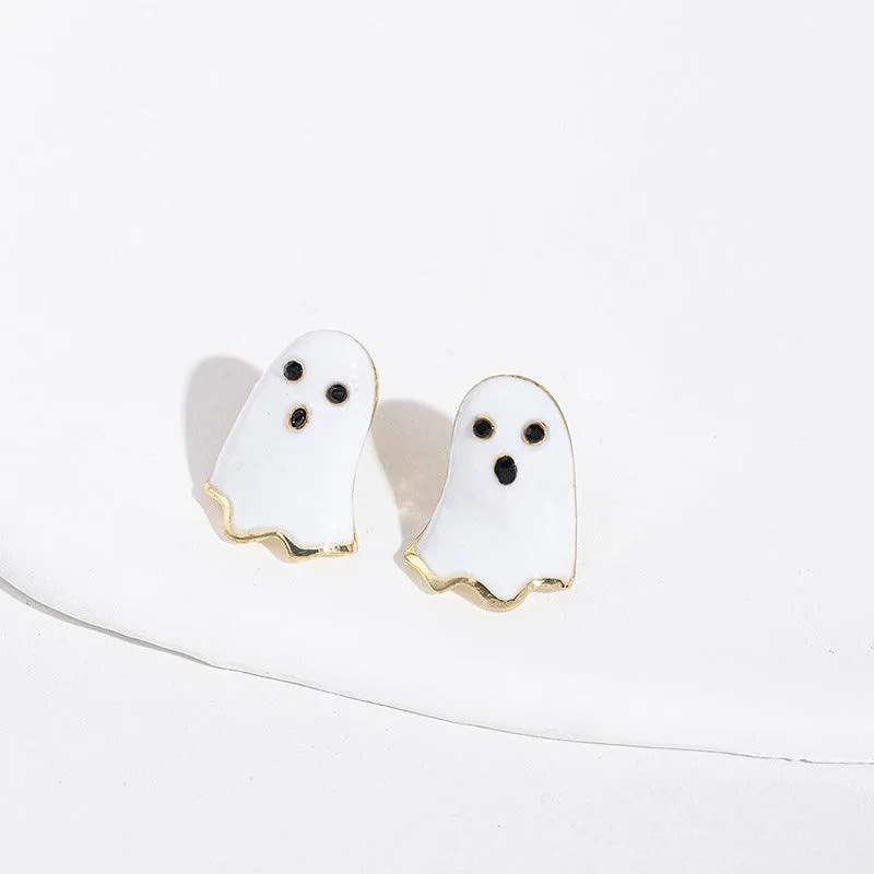 Halloween Skull Earrings Stud – Spooky Style for Women