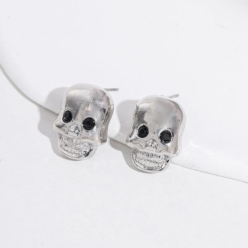 Halloween Skull Earrings Stud – Spooky Style for Women