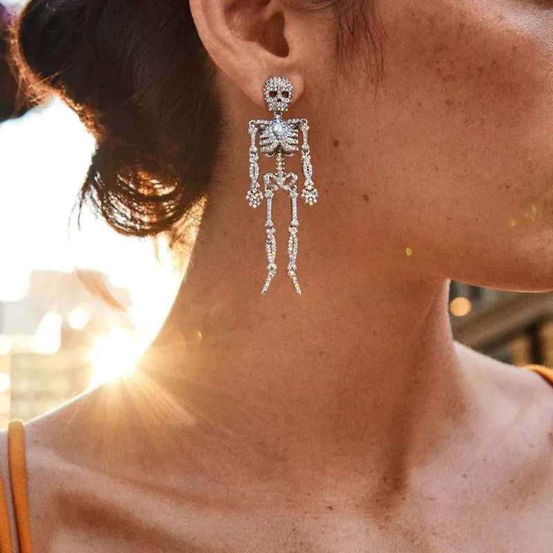 Halloween Skull Earrings Stud – Spooky Style for Women