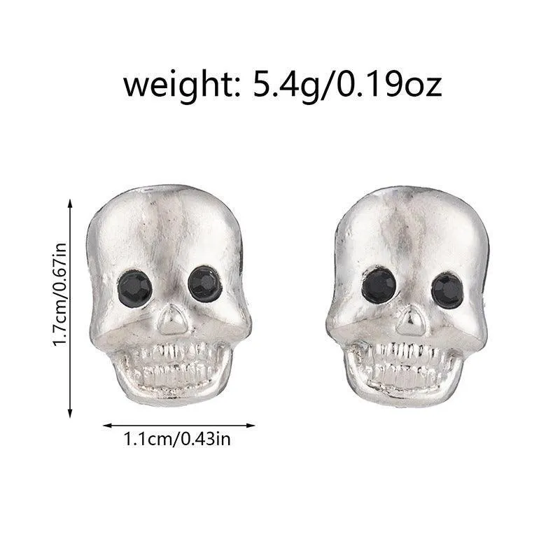 Halloween Skull Earrings Stud – Spooky Style for Women
