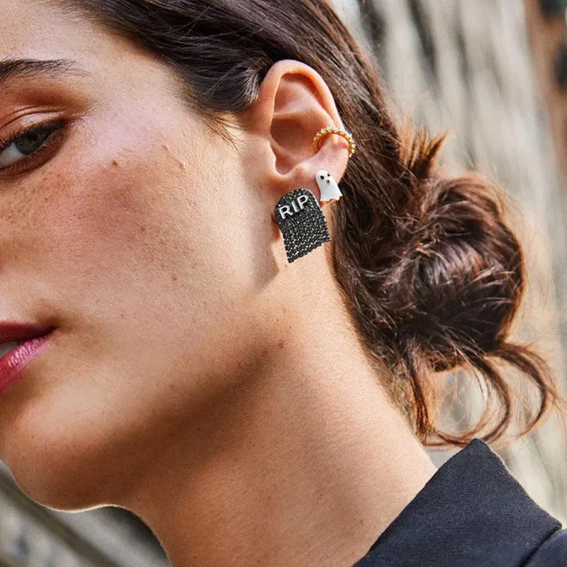 Halloween Skull Earrings Stud – Spooky Style for Women