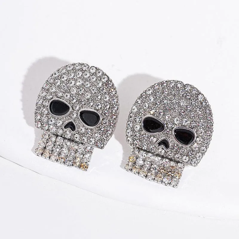 Halloween Skull Earrings Stud – Spooky Style for Women