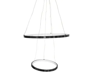 Halo 2 Tier LED Pendant Light Small - Black