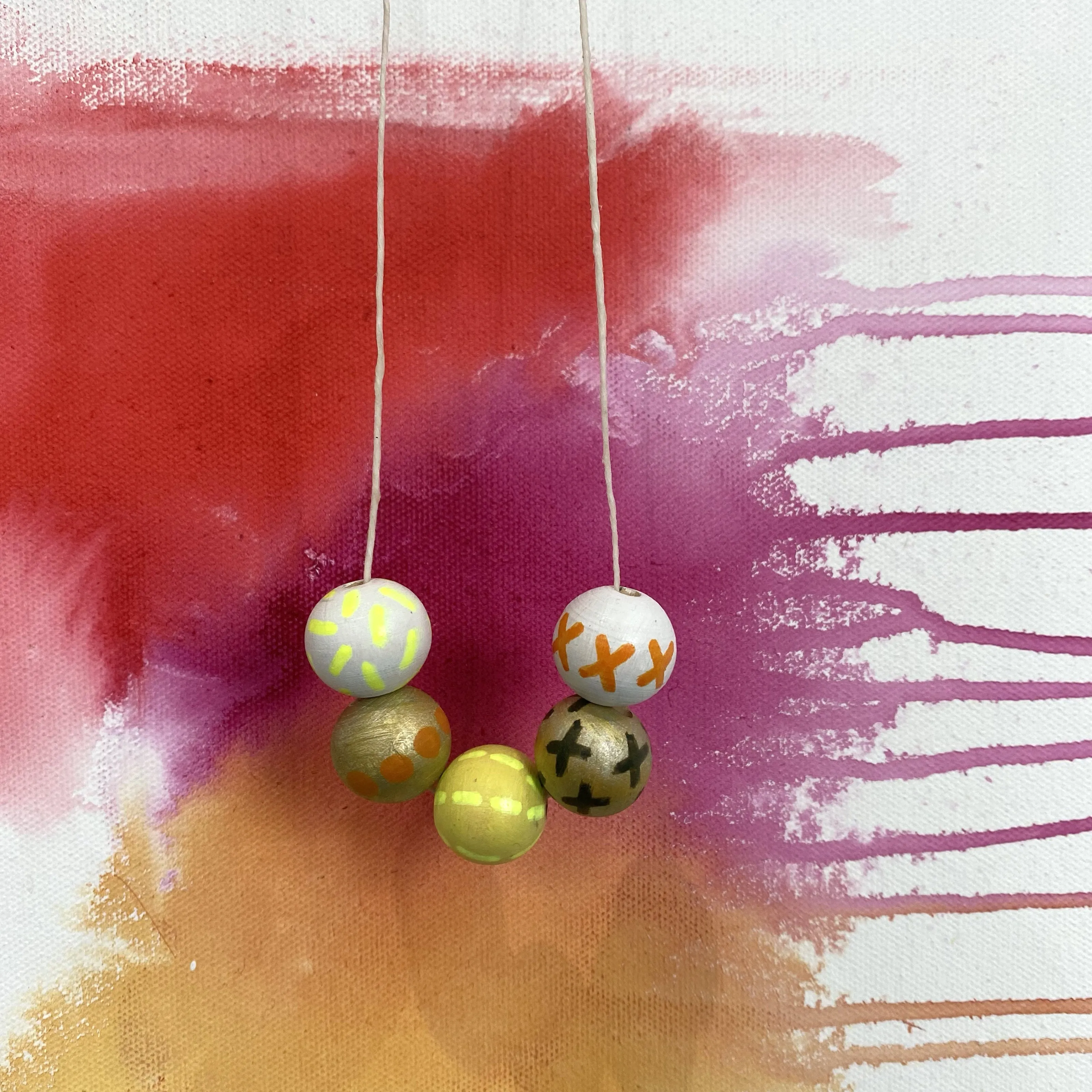 Hand-painted necklace – Sunshine