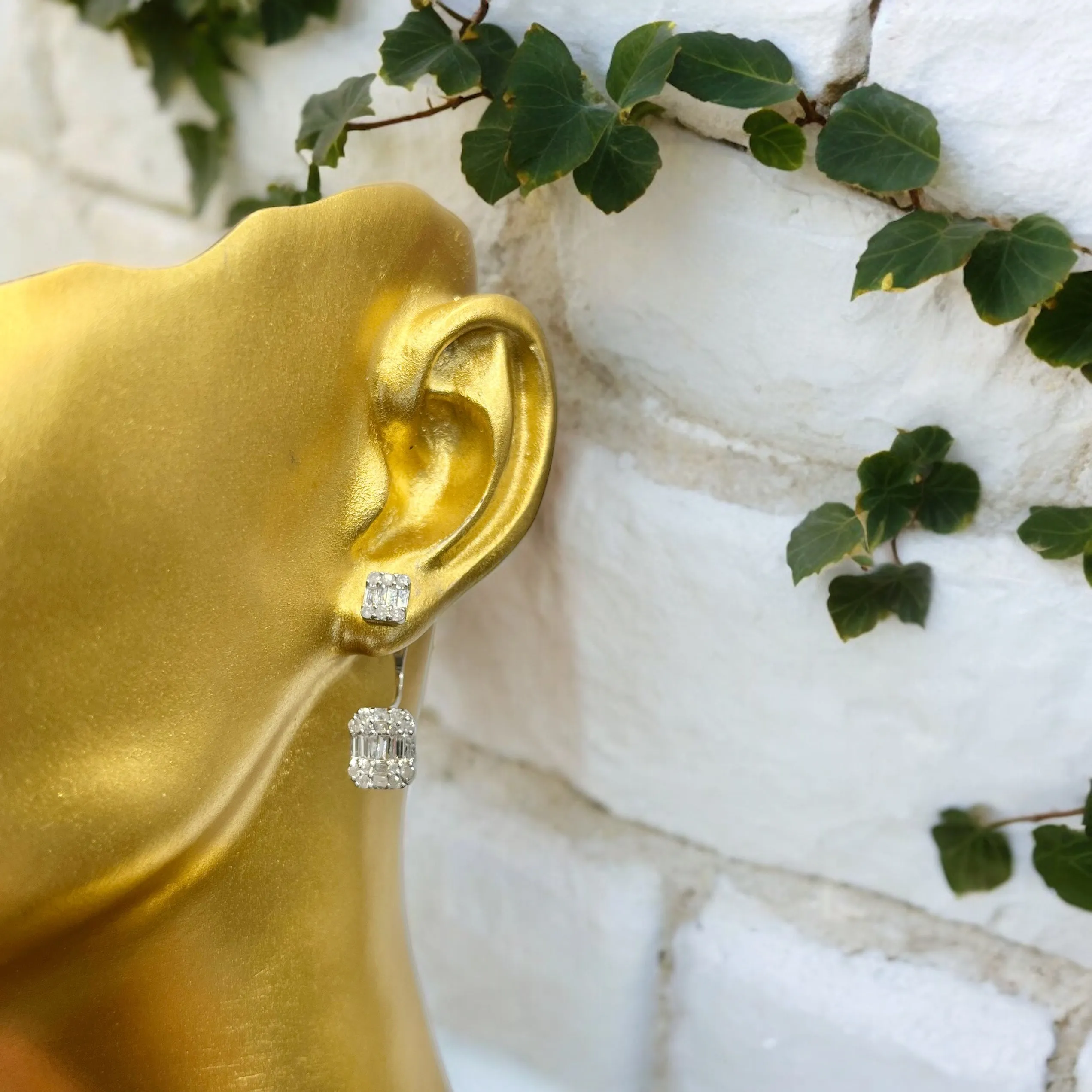 HK SETTING 2 WAY DANGLING EARRINGS