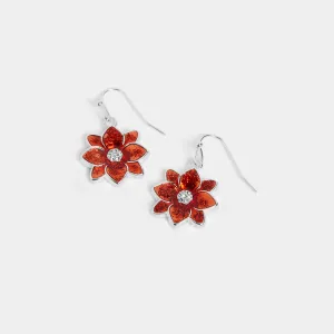Holiday Poinsettia Earring