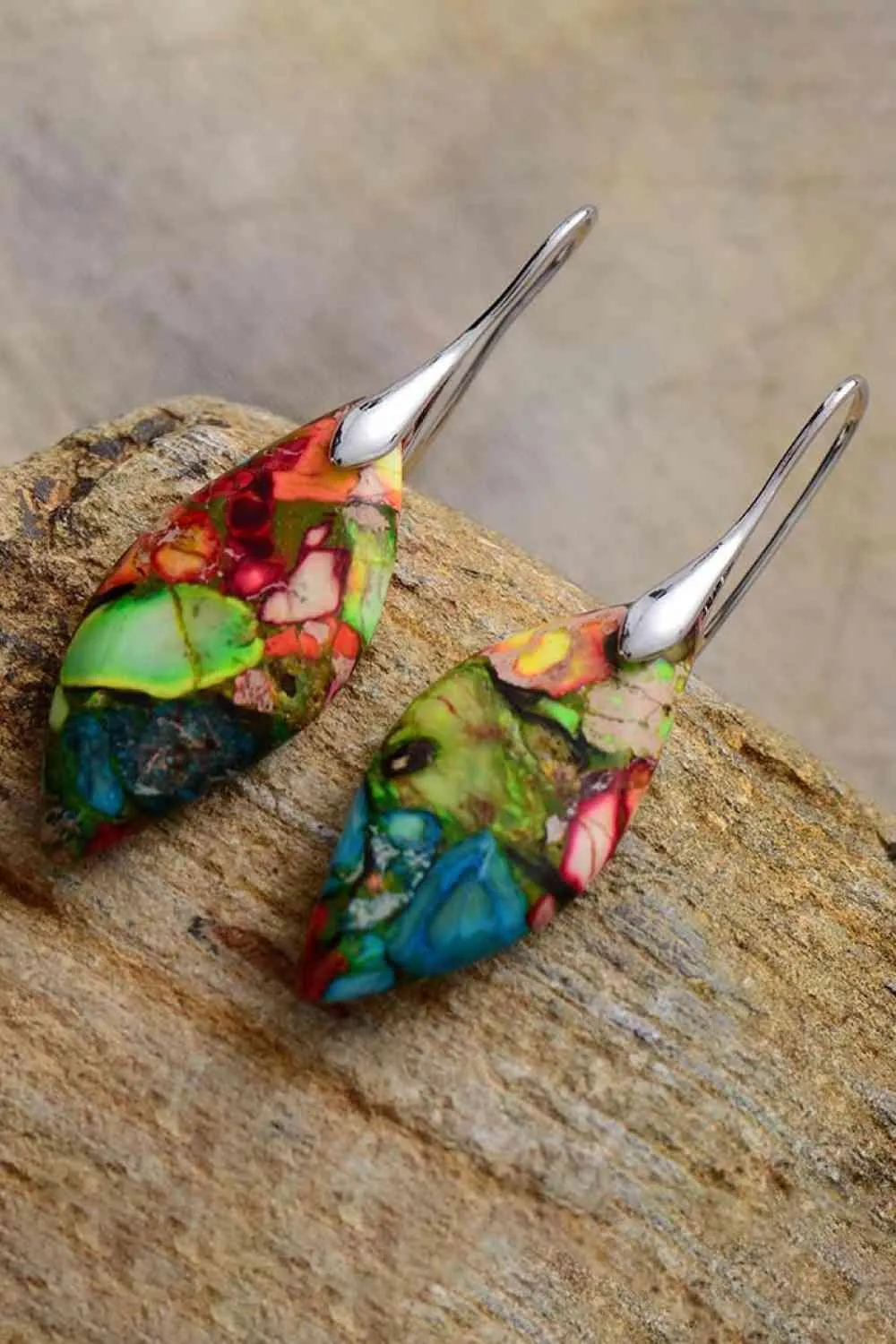 Intensifying Natural Stone Fashion Dangle Earrings