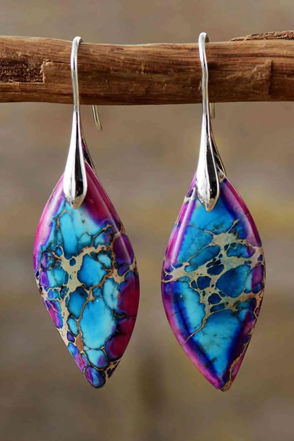 Intensifying Natural Stone Fashion Dangle Earrings