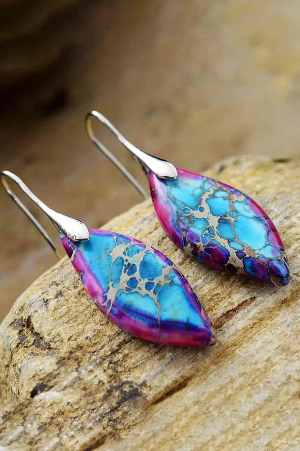 Intensifying Natural Stone Fashion Dangle Earrings
