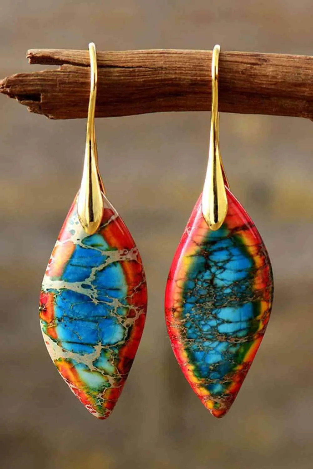 Intensifying Natural Stone Fashion Dangle Earrings