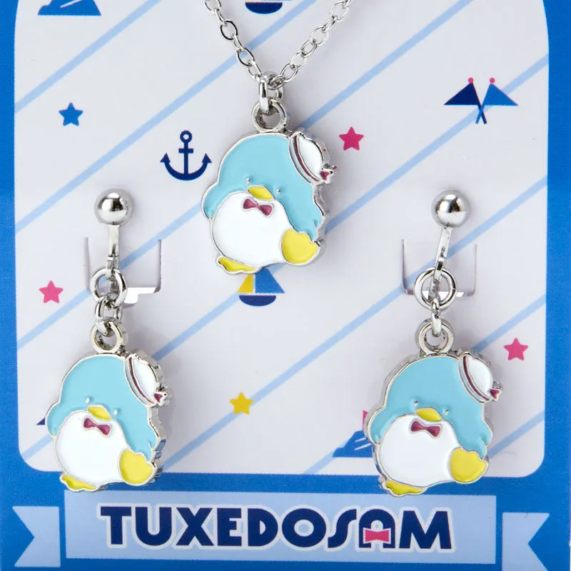 Japan Sanrio - Tuxedo Sam Necklace & Earrings Set (Forever Sanrio Fashionable Goods)