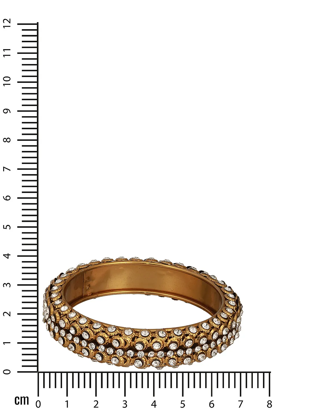 Jazz And Sizzle Set Of 2 Gold-Plated Cz-Studded Bangles