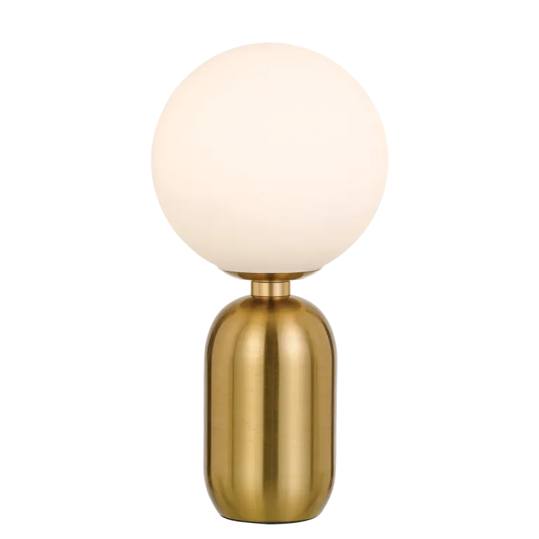Kade Antique Gold and Opal Modern Table Lamp