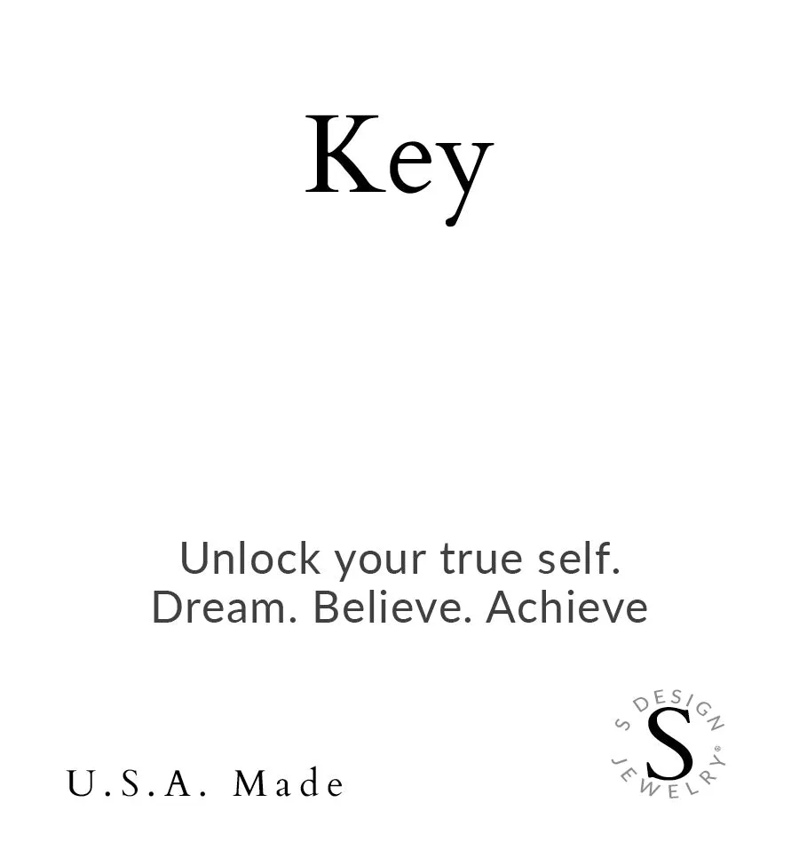 Key | Soft Bangle Charm Bracelet |  Rose Quartz