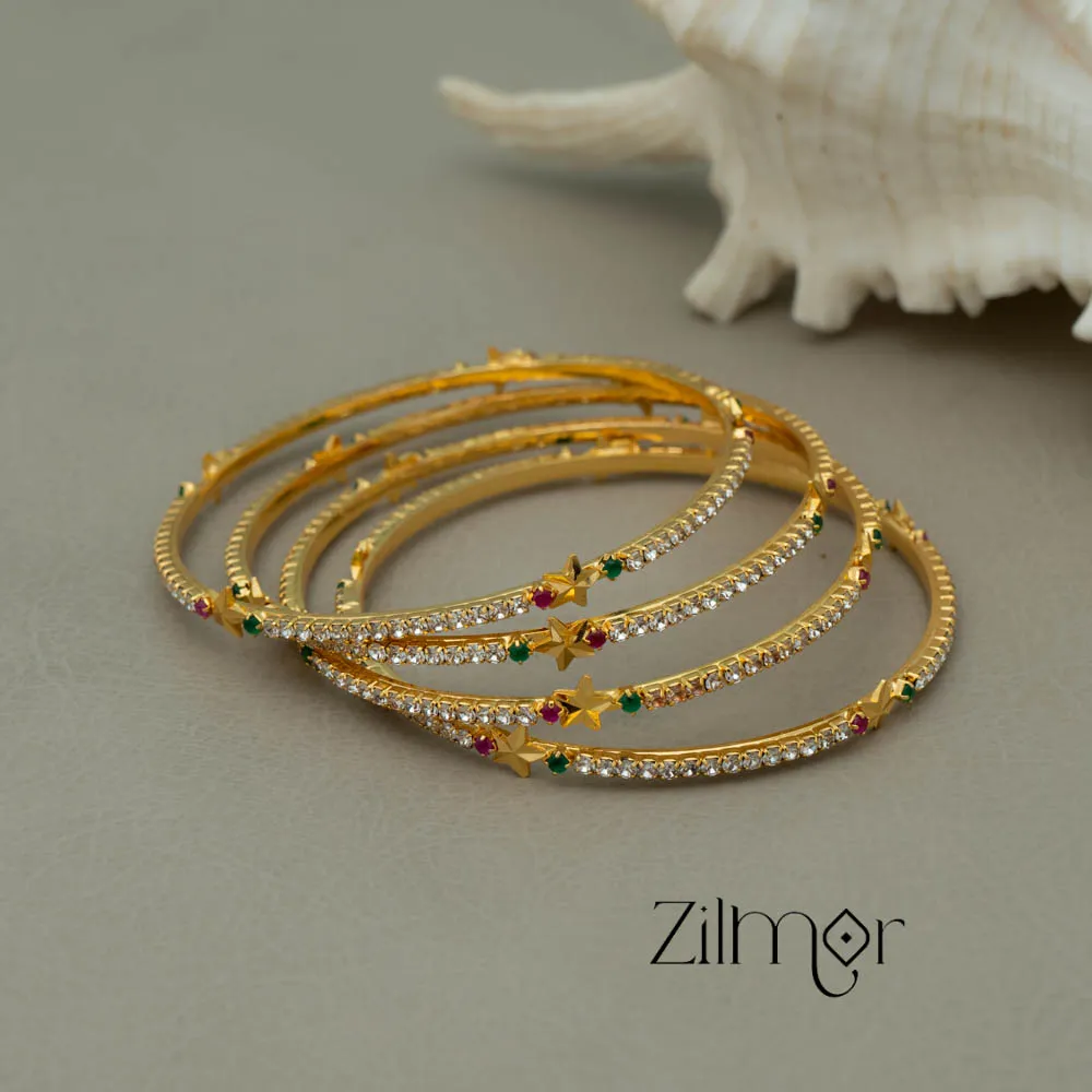 KF101663 - Gold Plated AD Bangles
