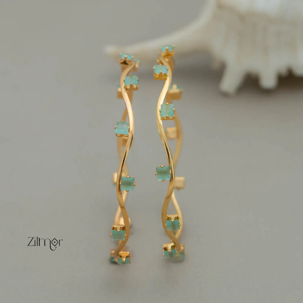 KF101764 - Gold Plated Stone Bangles Daily Wear