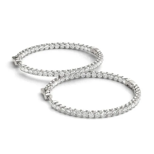 Ladies Hoop Earring 41005 Natural Diamond