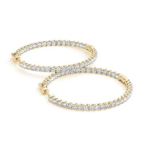 Ladies Hoop Earring 41005 Natural Diamond