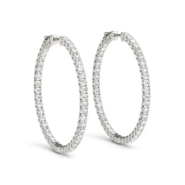 Ladies Hoop Earring 41005 Natural Diamond