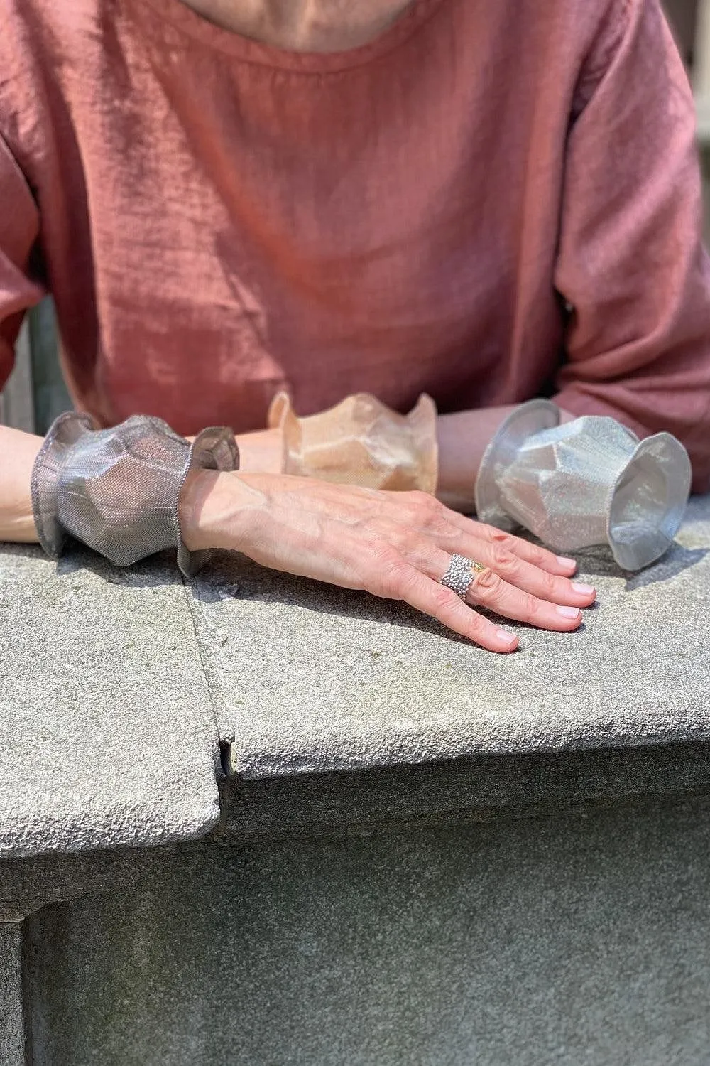 Large Mesh Sculpted Bracelet