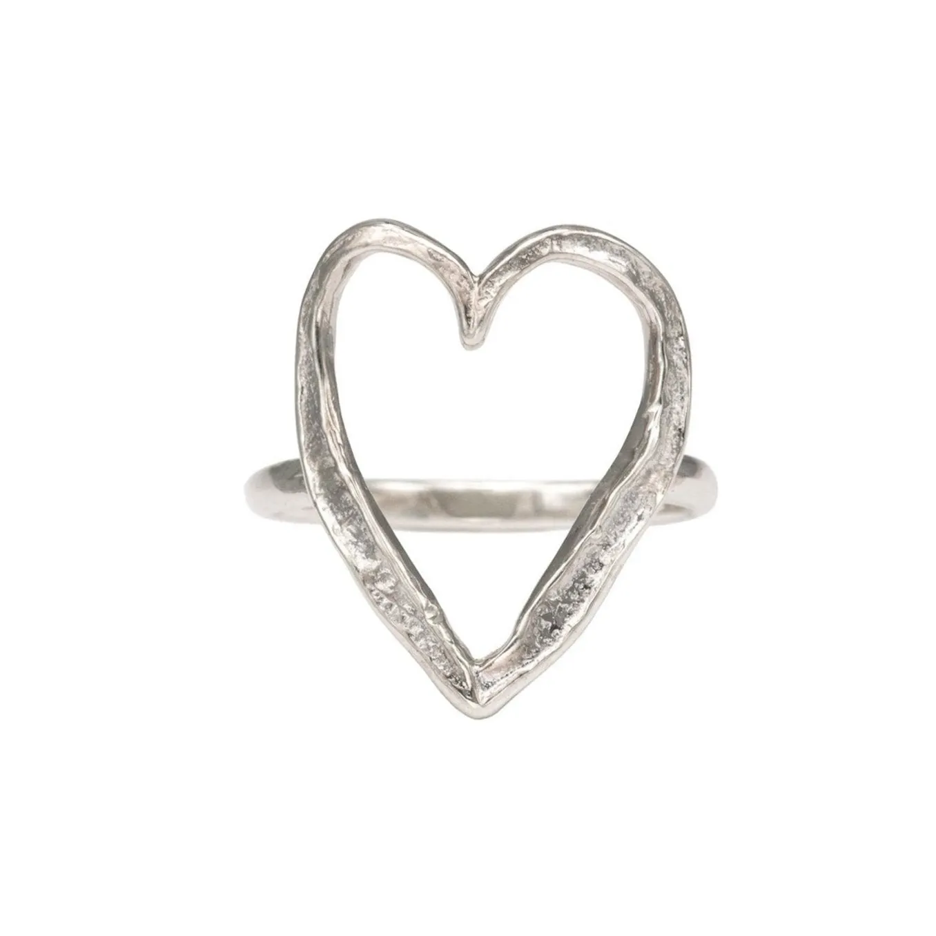 Large Open Heart Ring