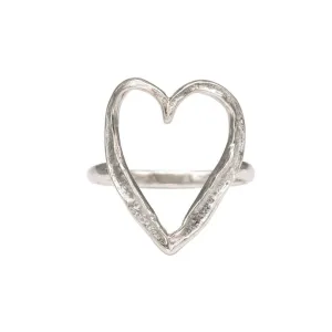 Large Open Heart Ring