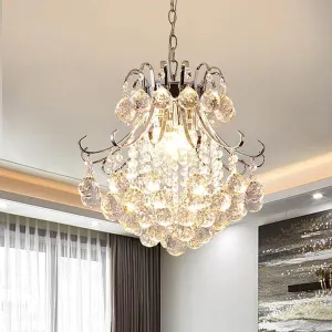 Luxury Modern Chandelier Stainless Steel Crystal Ball Pendants