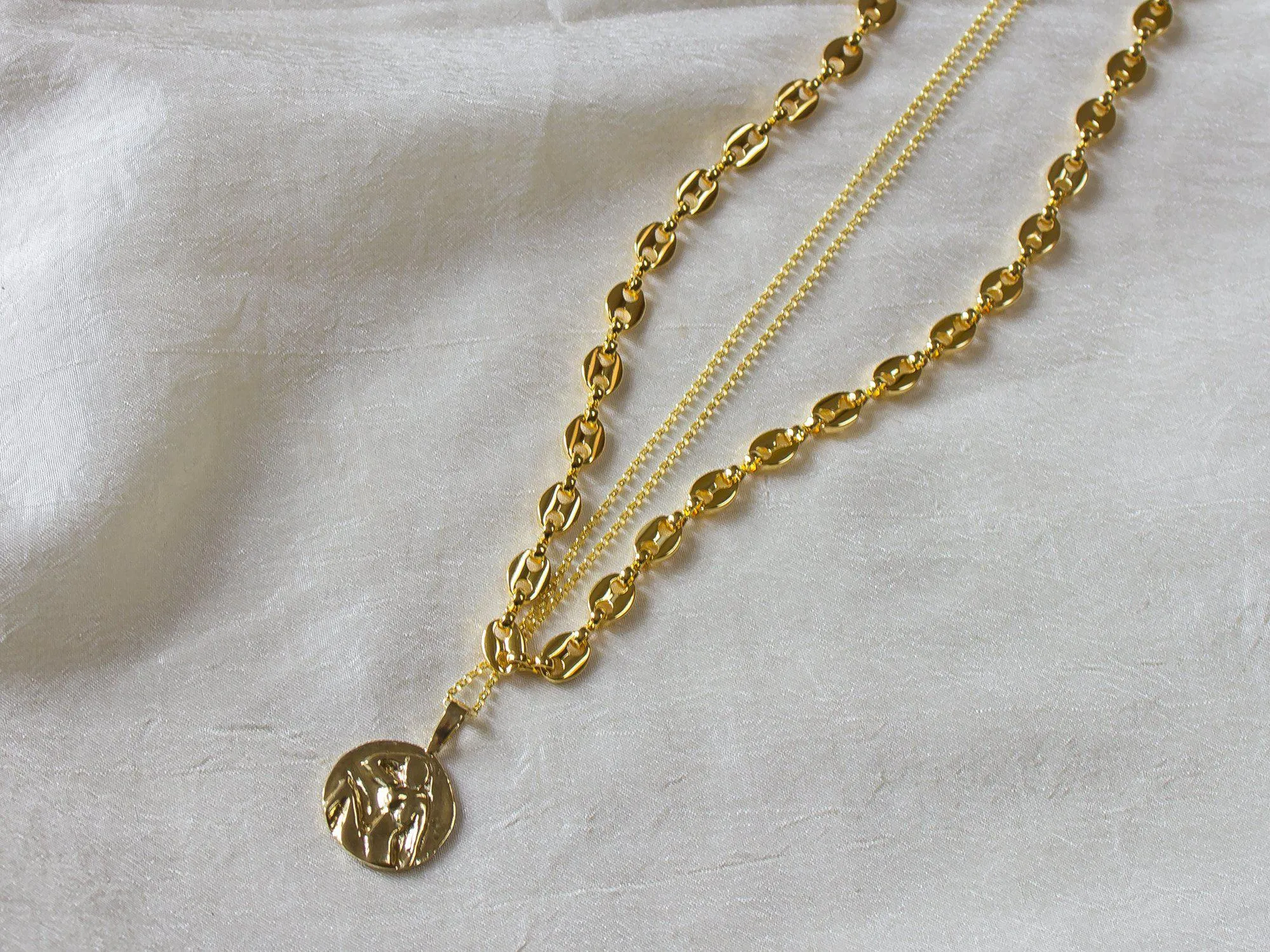 Maritime Chain & Henri Medallion Necklace Set