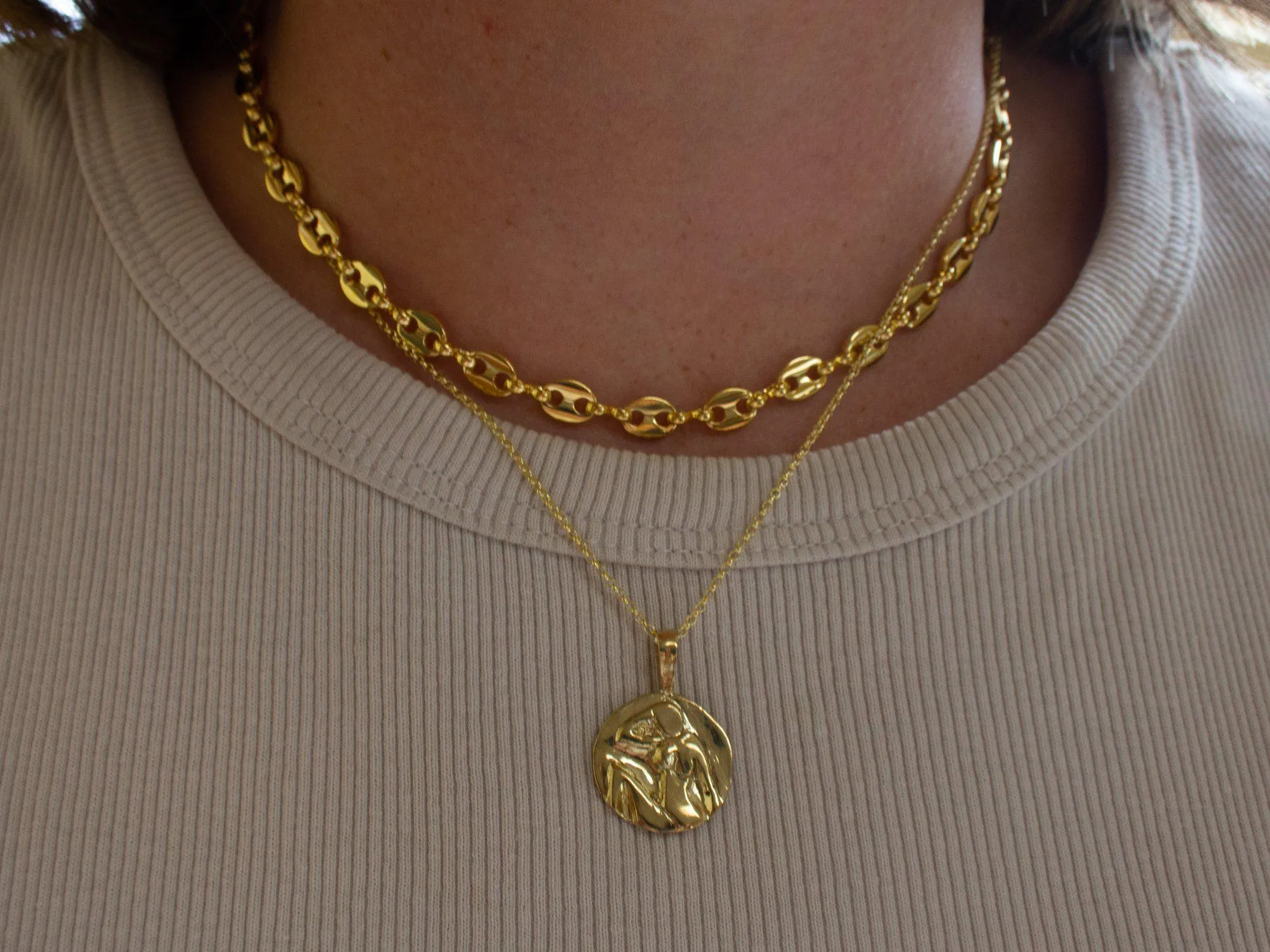 Maritime Chain & Henri Medallion Necklace Set