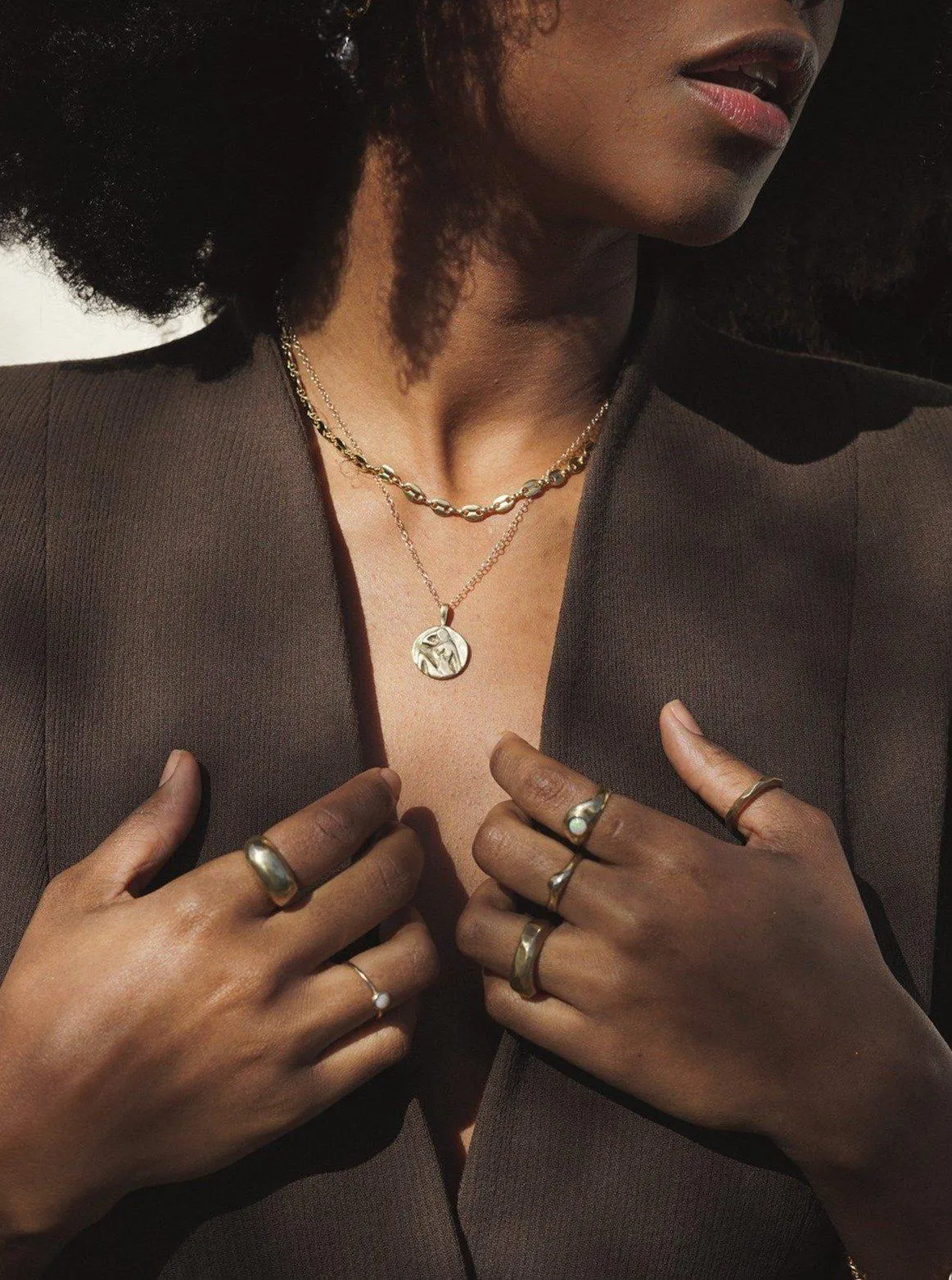 Maritime Chain & Henri Medallion Necklace Set