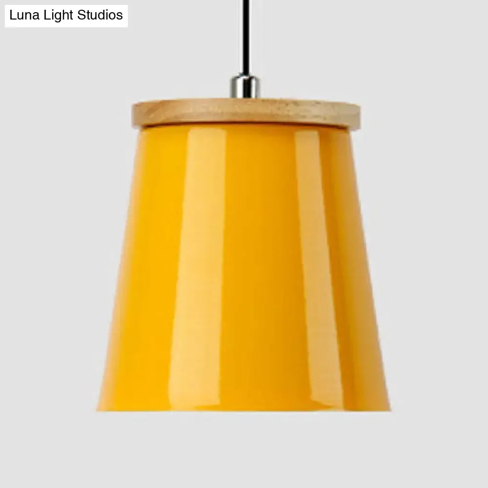 Modern Metallic Bucket Pendant Light for Kitchen and Dining Room