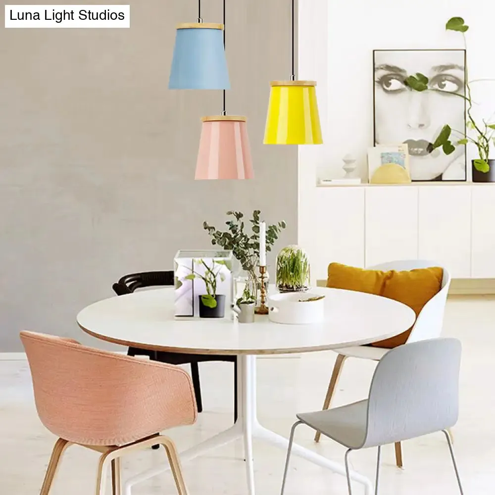 Modern Metallic Bucket Pendant Light for Kitchen and Dining Room
