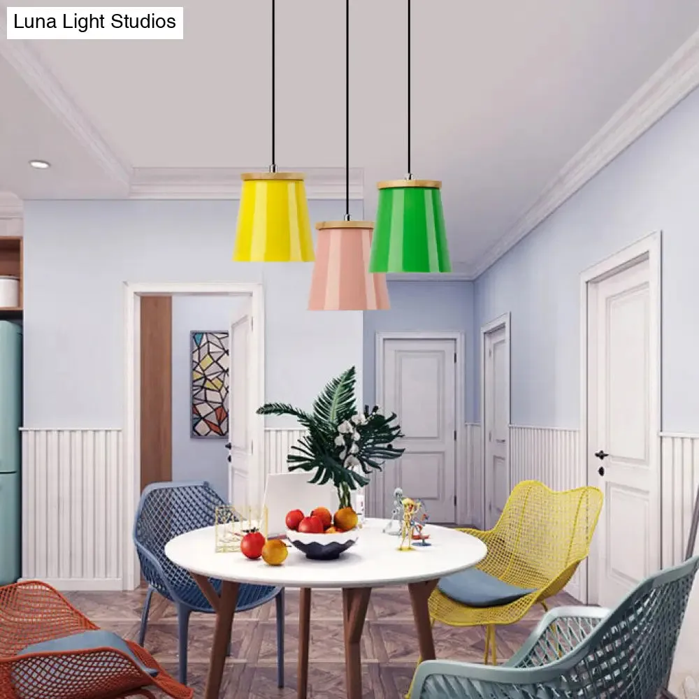 Modern Metallic Bucket Pendant Light for Kitchen and Dining Room