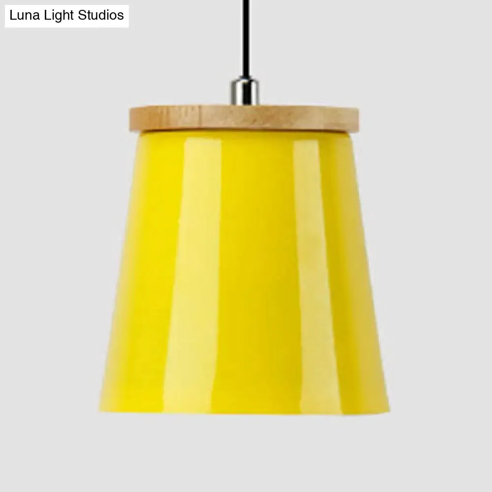 Modern Metallic Bucket Pendant Light for Kitchen and Dining Room