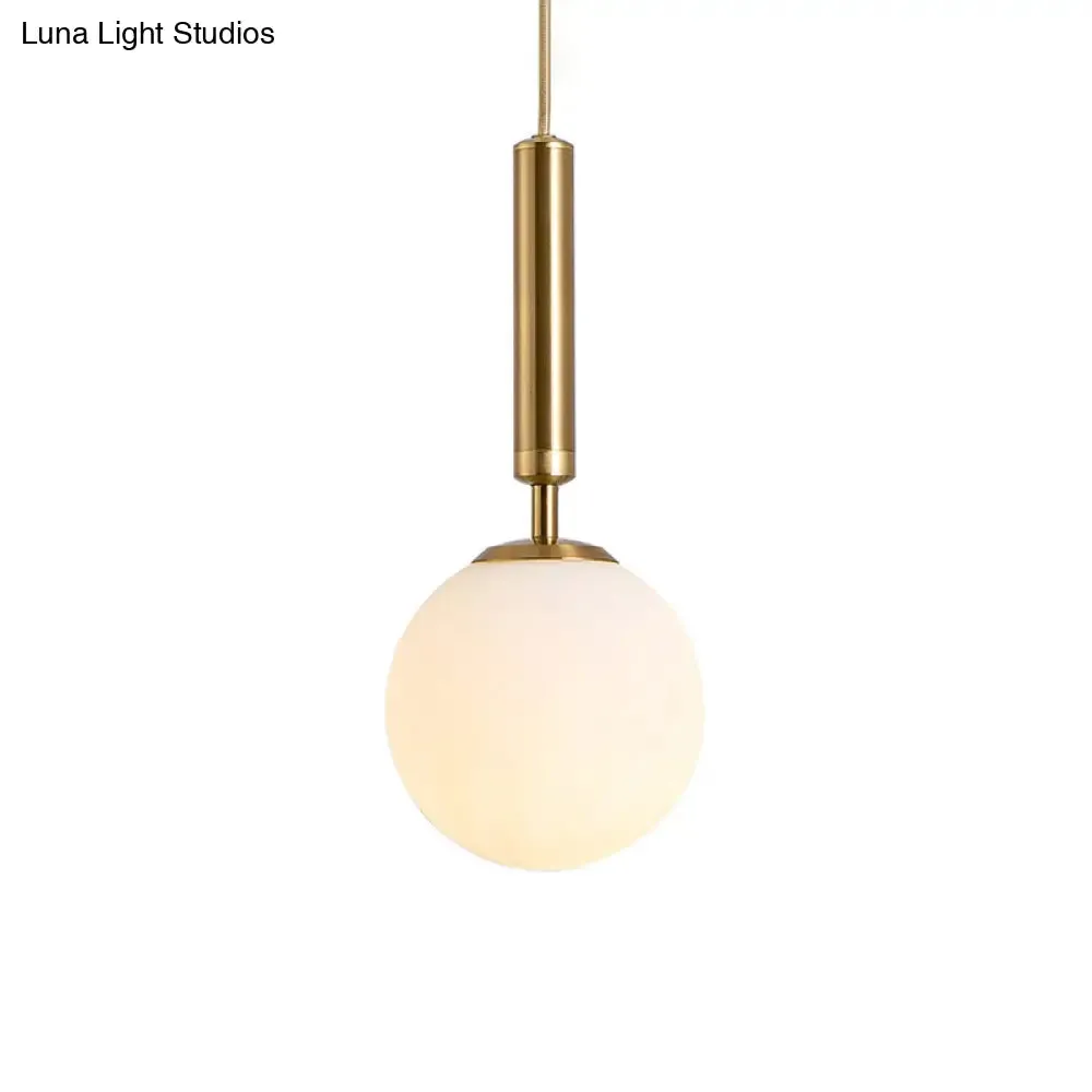Modern white Hanging Glass Pendant  Lamp for Bedroom