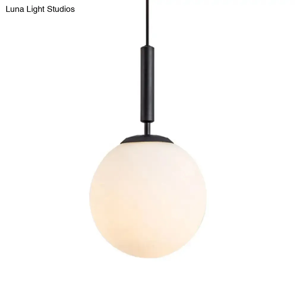 Modern white Hanging Glass Pendant  Lamp for Bedroom