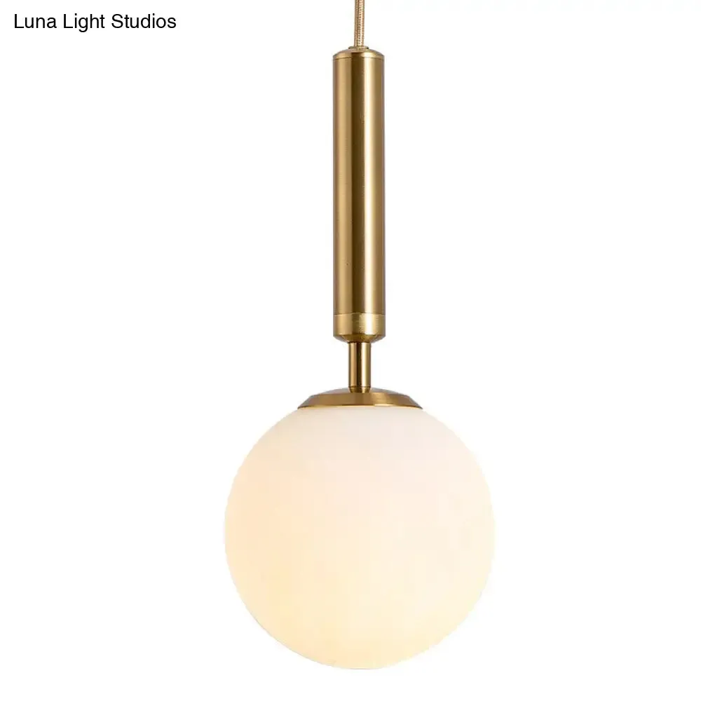 Modern white Hanging Glass Pendant  Lamp for Bedroom