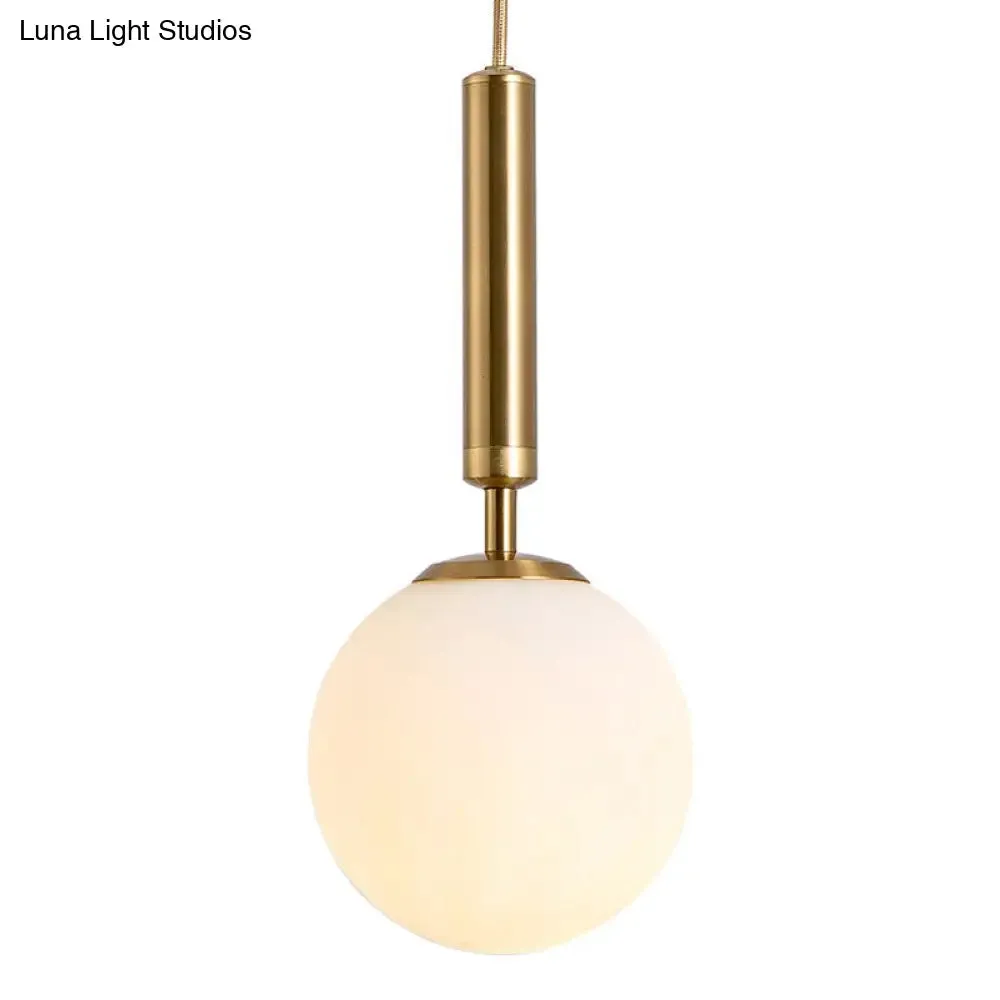 Modern white Hanging Glass Pendant  Lamp for Bedroom
