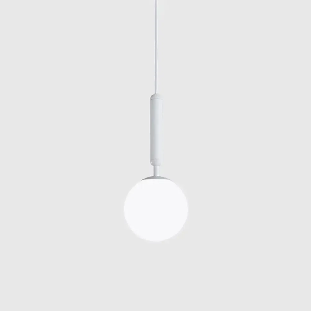 Modern white Hanging Glass Pendant  Lamp for Bedroom