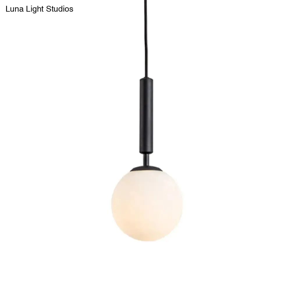 Modern white Hanging Glass Pendant  Lamp for Bedroom