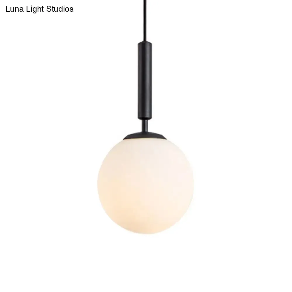 Modern white Hanging Glass Pendant  Lamp for Bedroom