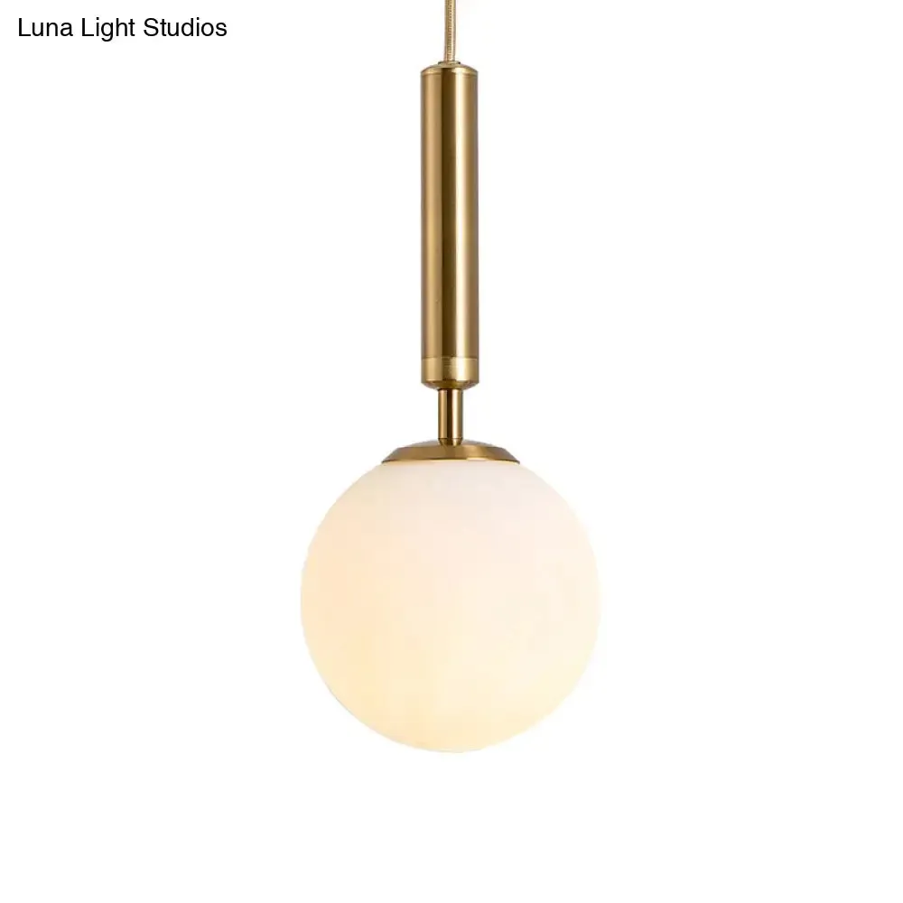 Modern white Hanging Glass Pendant  Lamp for Bedroom