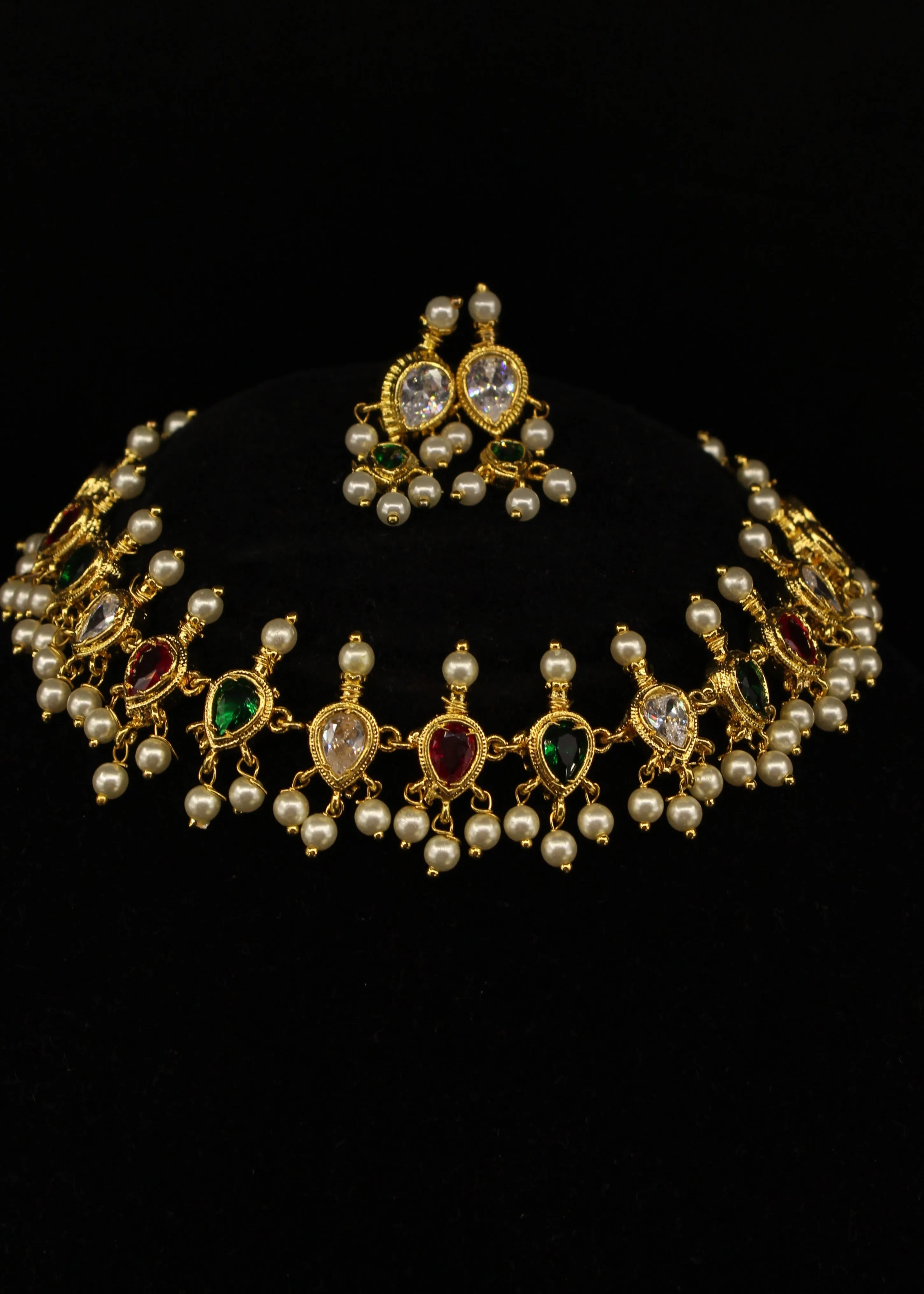 MULTI COLOUR STONE DESIGNER NECKLACE