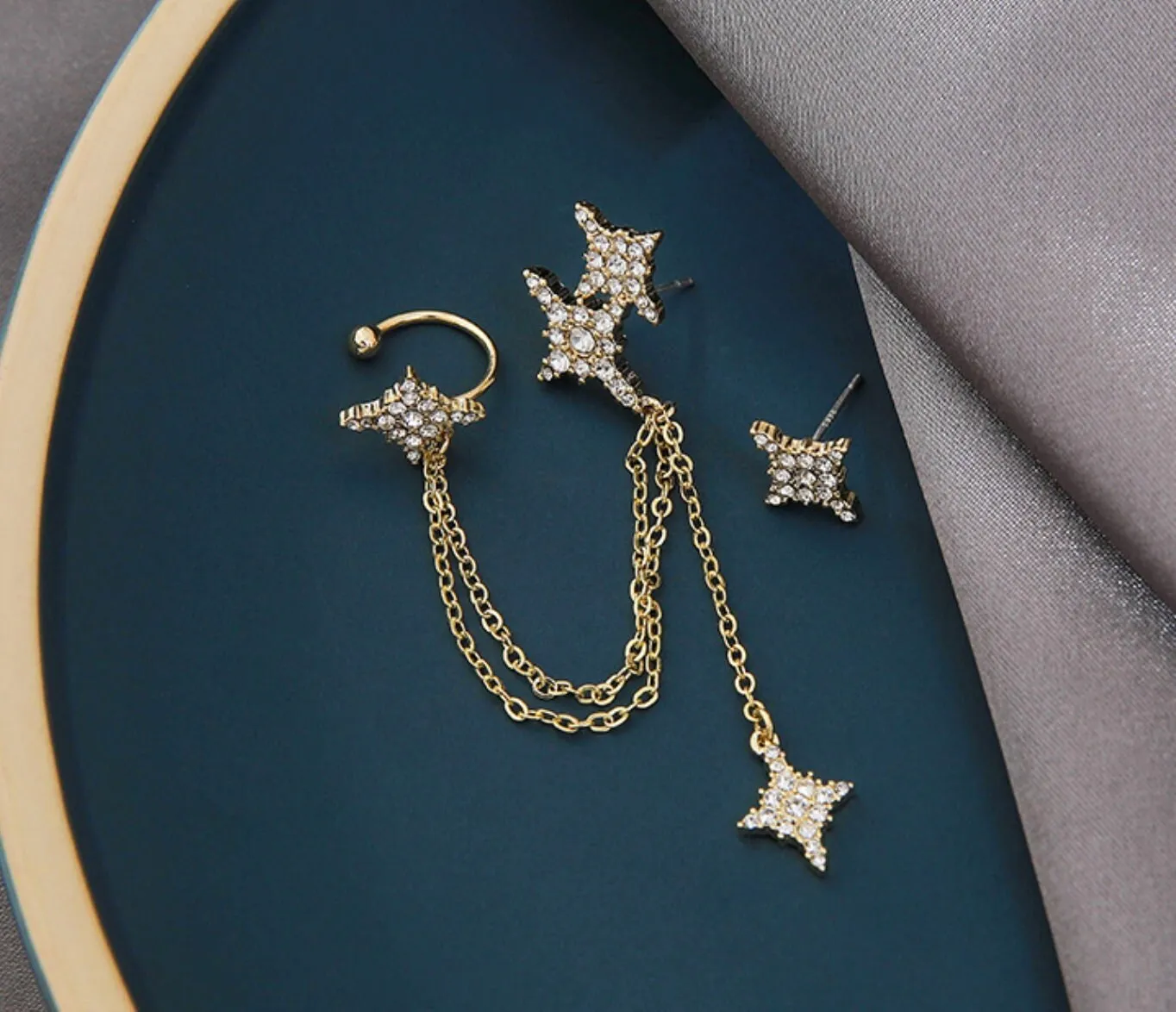 Mysterious Star Tassel Ear Cuffs/ Earrings
