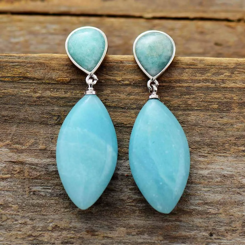 Natural Amazonite Earrings