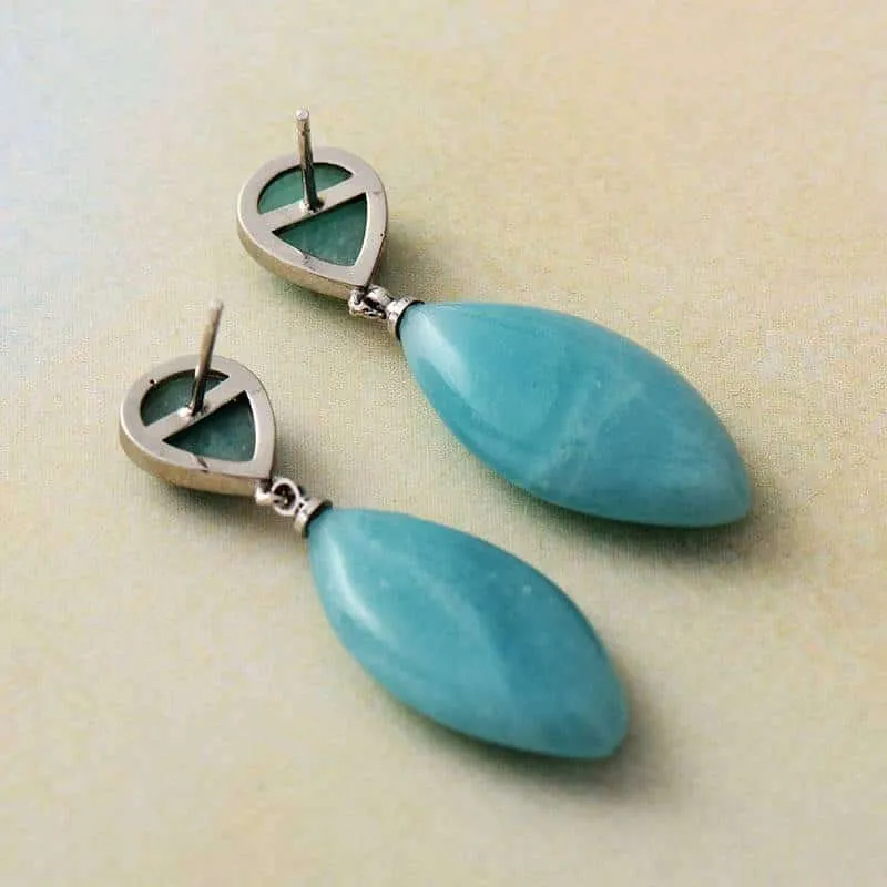 Natural Amazonite Earrings