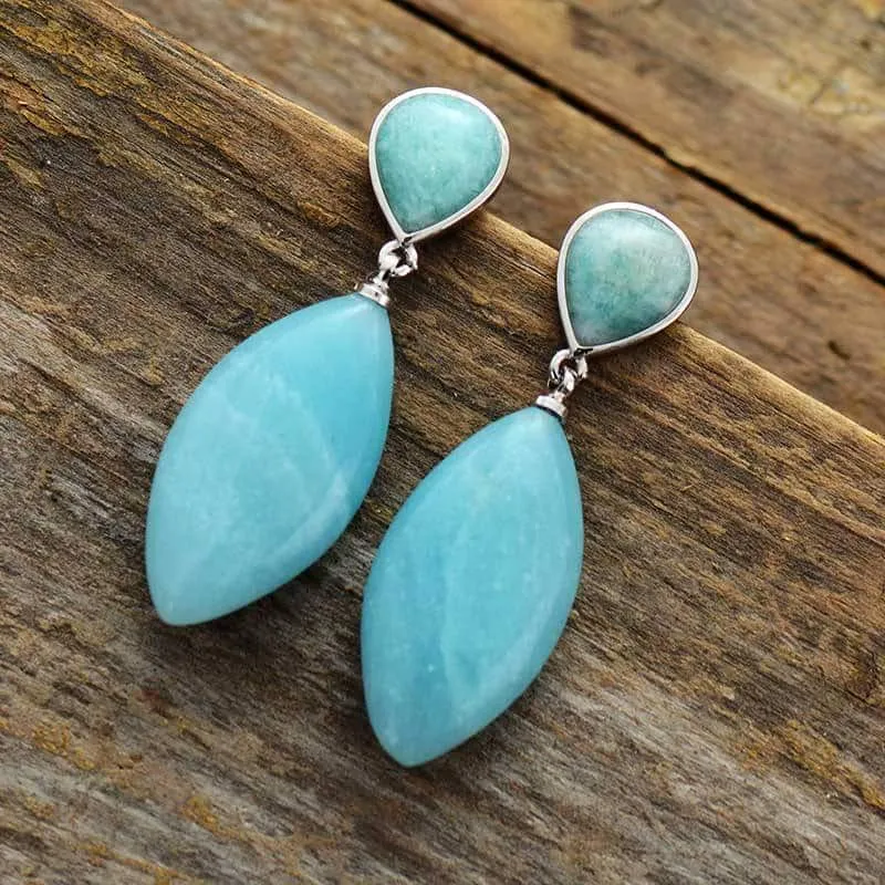Natural Amazonite Earrings