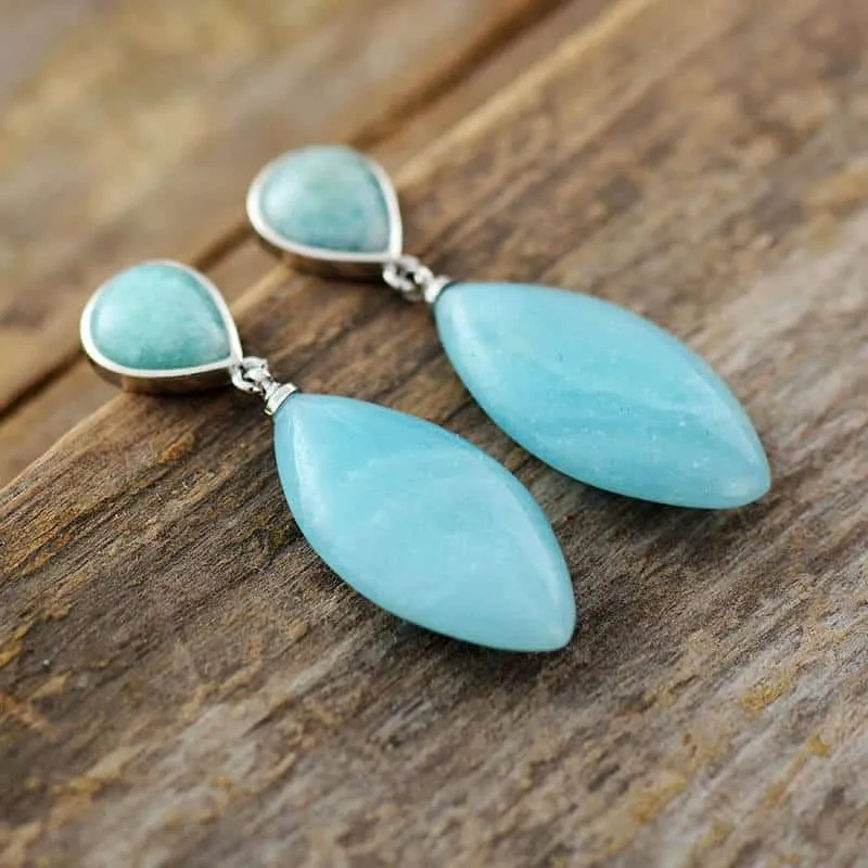 Natural Amazonite Earrings