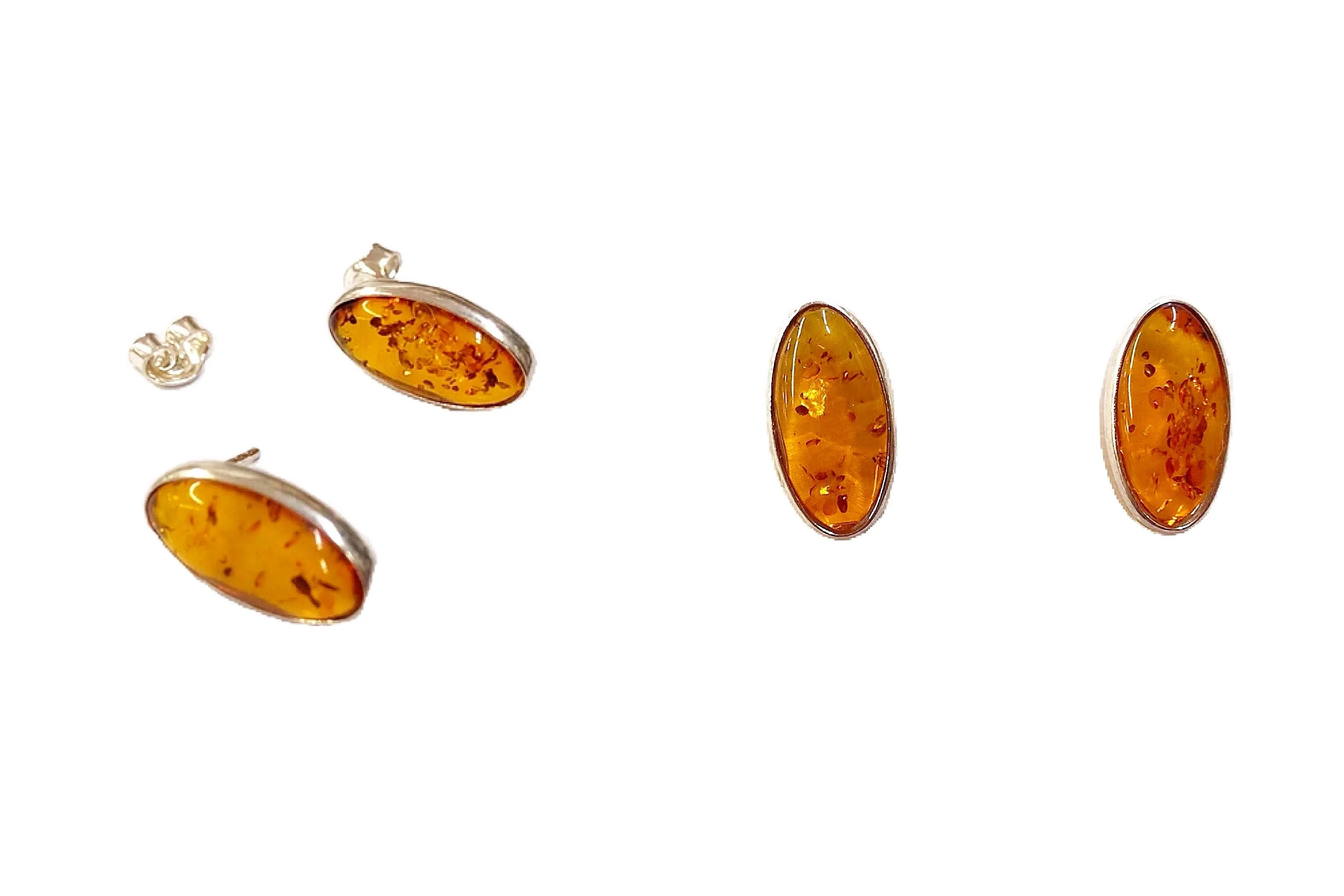 Natural Baltic Amber Gemstone Earrings