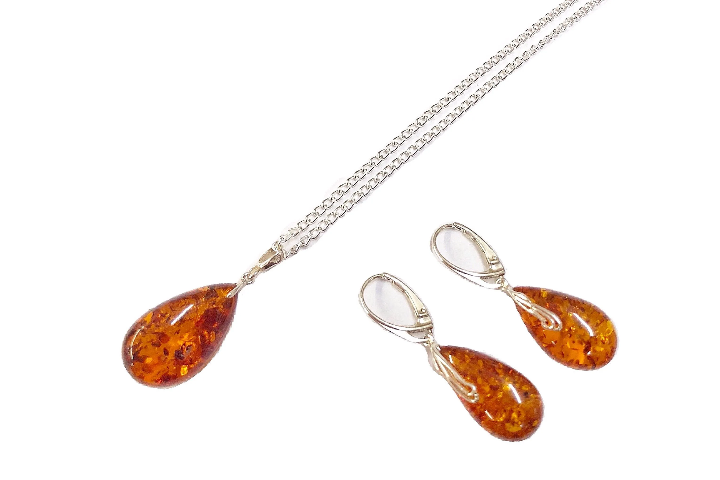 Natural Baltic Amber Gemstone Earrings